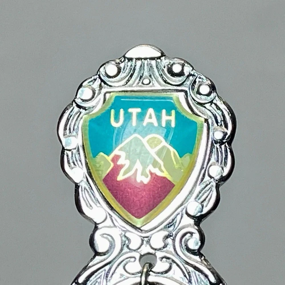 Utah Mountain Souvenir Spoon 4 5/8